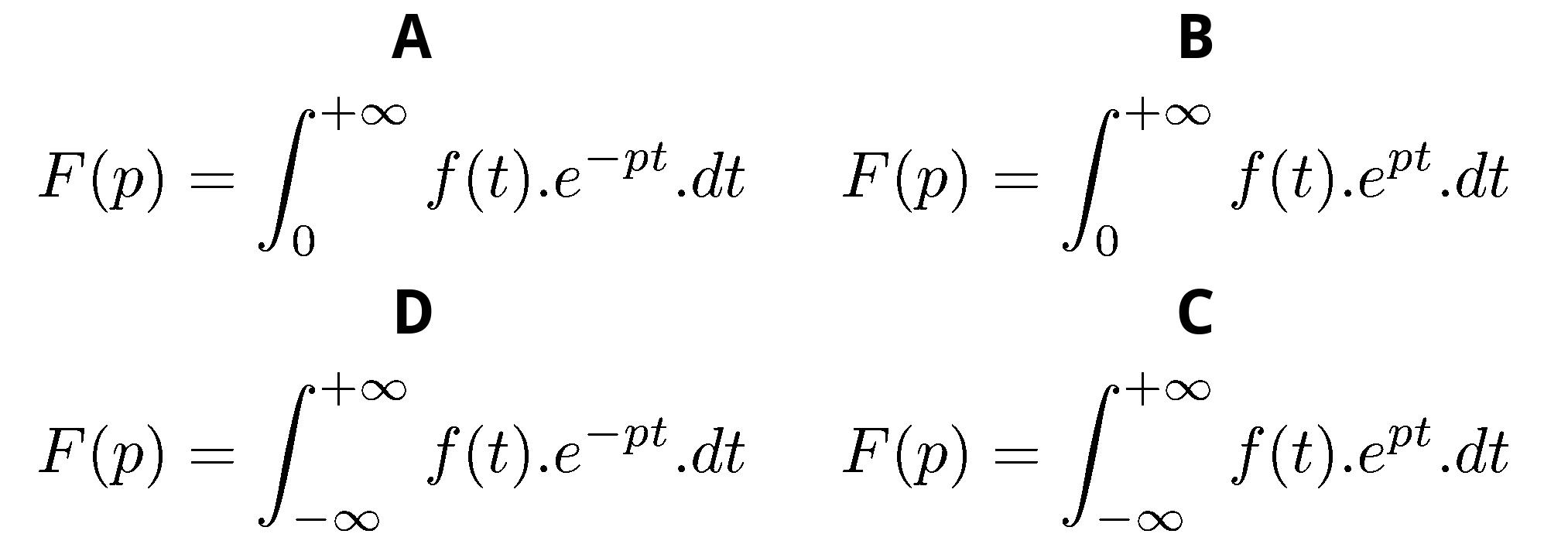 A quelle proposition correspond la formule de la transformée de Laplace