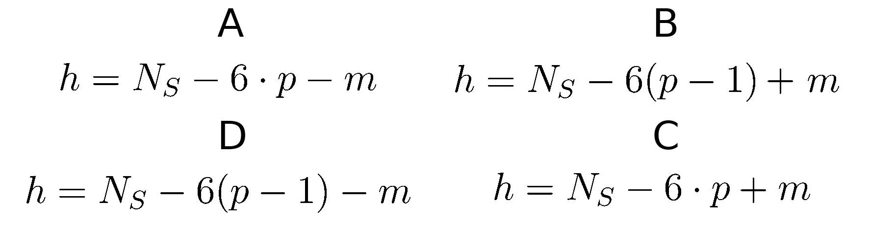 Quelle formule parmis les suivantes permet de déterminer le degré d'hyperstatisme d'un système ?